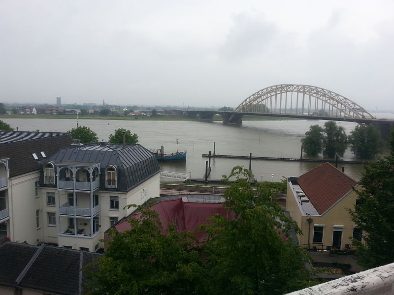 River Waal and Waalbrug Bridge in Nijmegen