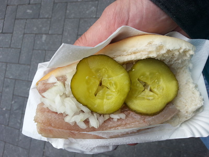 Dutch Raw Fish Sandwich