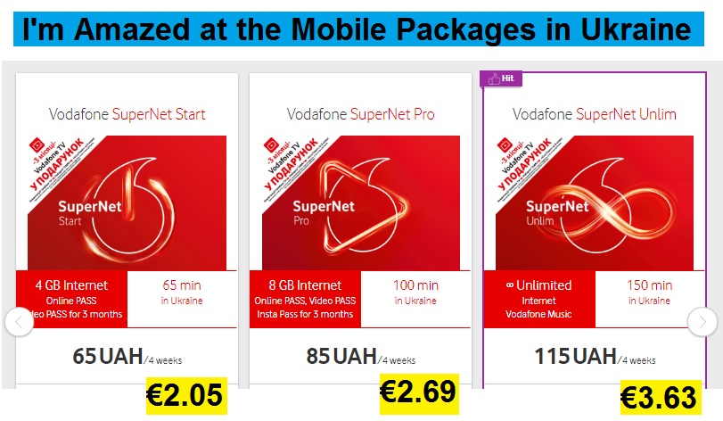 Ukraine Has the Cheapest Prepay Plans I've Ever Seen