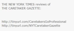Not Really a Review of the Caretaker Gazette