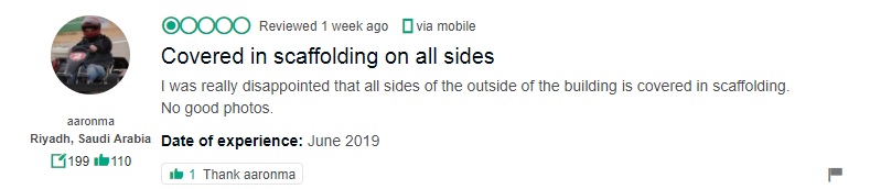 An Overly Harsh Rating on the TripAdvisor Website