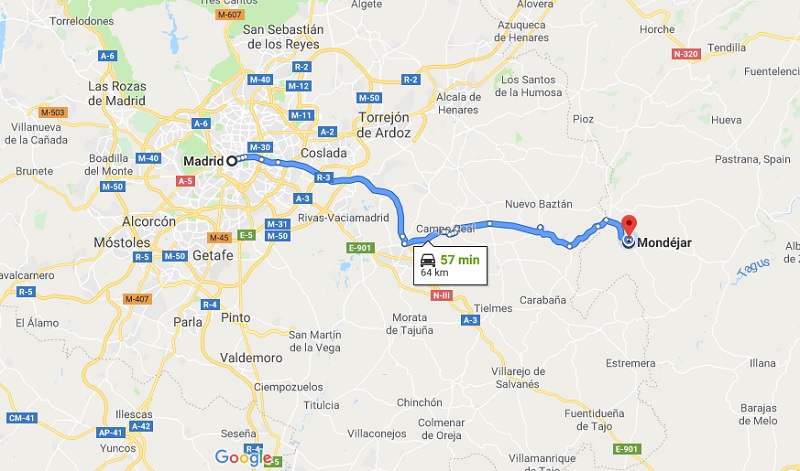 Map from Madrid