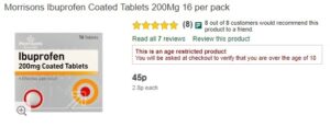 Supermarket Ibuprofen from Morrisons