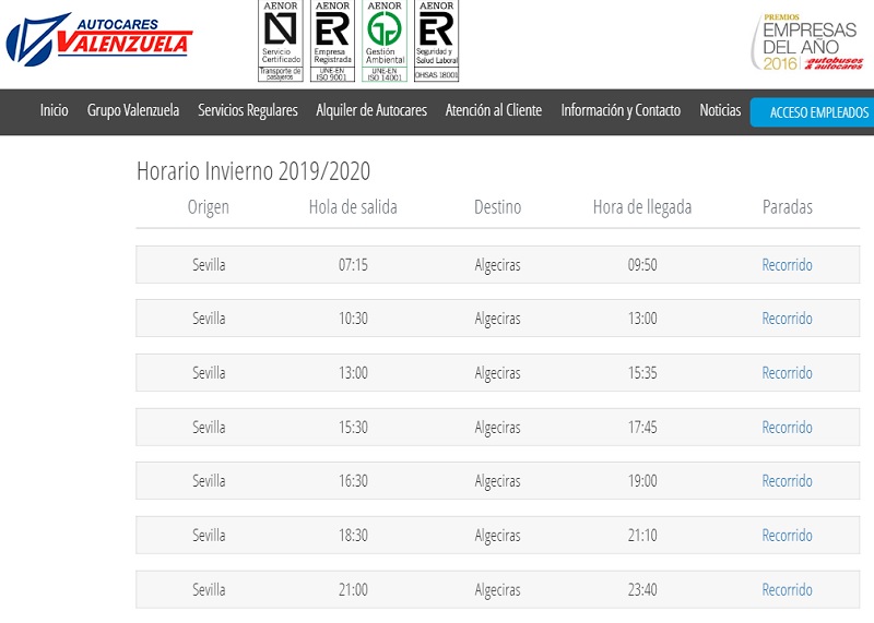 Autocares Valenzuela (Bus Times)