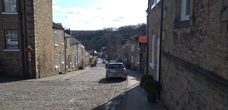 Typical Old Street in Richmond, North Yorkshire