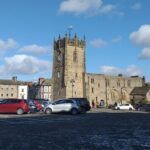 Richmond Market Place with the Town Cross on the Left and the Old Church (now the Green Howards Regimental Museum) in the Center