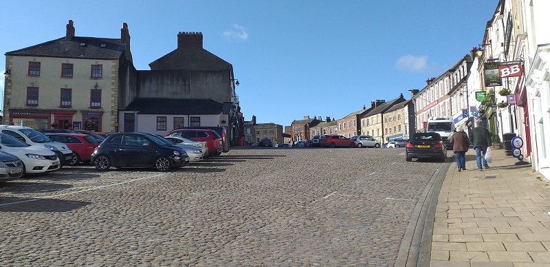 A typical uphill walk in Richmond, North Yorkshire
