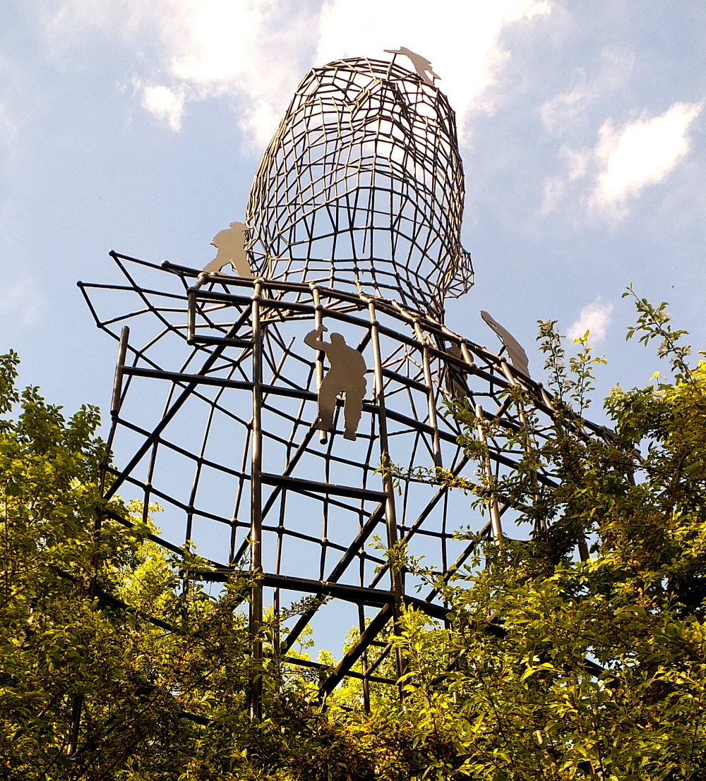 Big Head Sculpture at Newton Aycliffe (In Our Image)