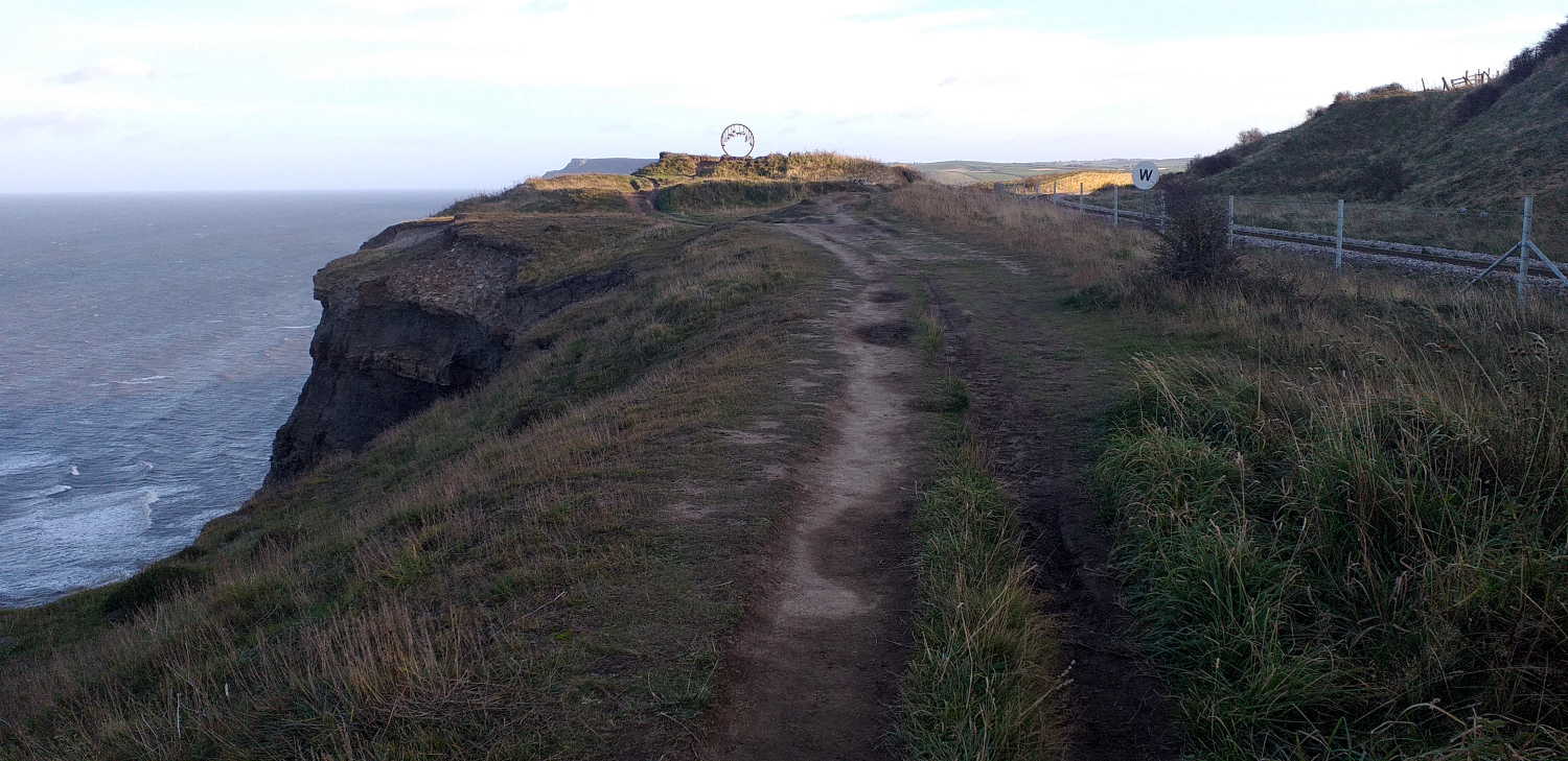 When you walk the Cleveland Way between Saltburn and Skinningrove, this "Charm Bracelet" sculpture is one of the things you will see on your journey.