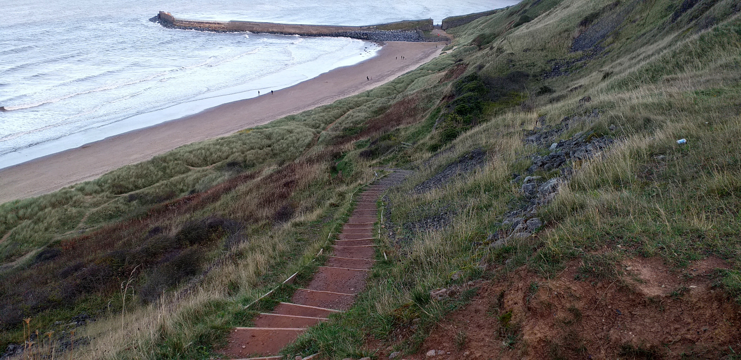 Steps Leading Down to the Beach at Skinningrove