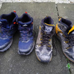 Two very different types of boot. The ones on the right are the best. Find out why by reading my Lidl Crivit Hiking Boots Review
